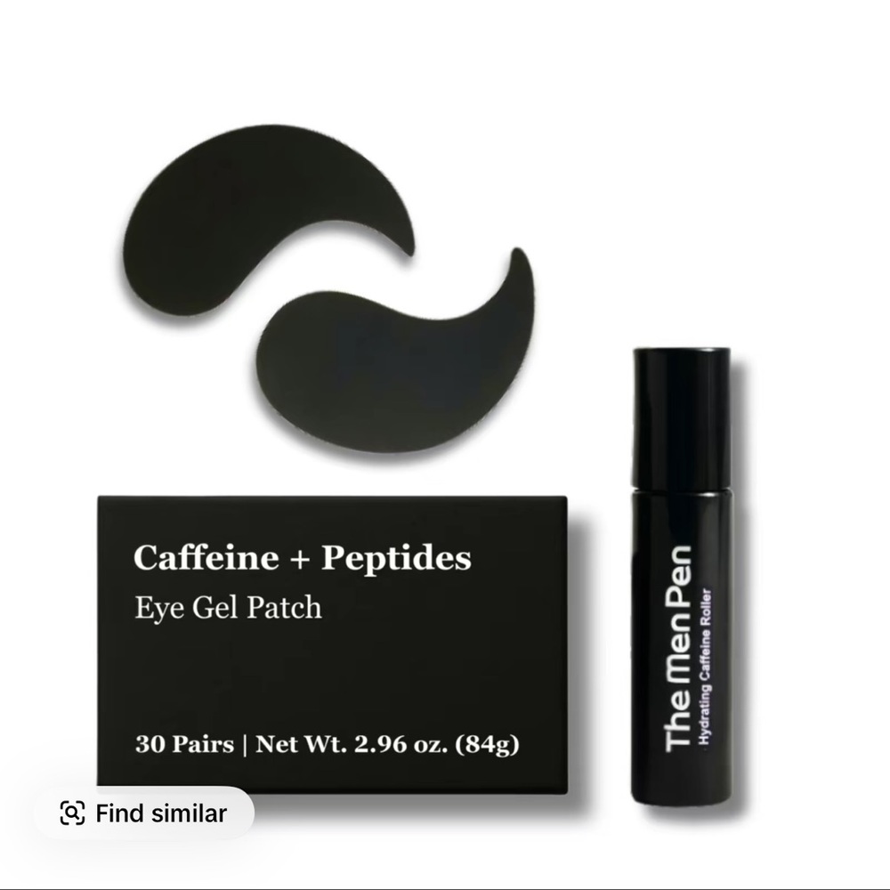 The Men Pen Eye Revival Duo | Caffeine Roller + Peptide Eye Patches new sealed